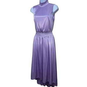 Nanette Lepore NWT hi low dress, orchid, sleeveless, turtleneck